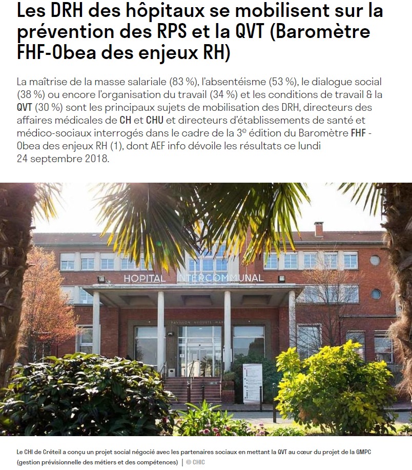 Extrait d'article Obea, les enjeux RH